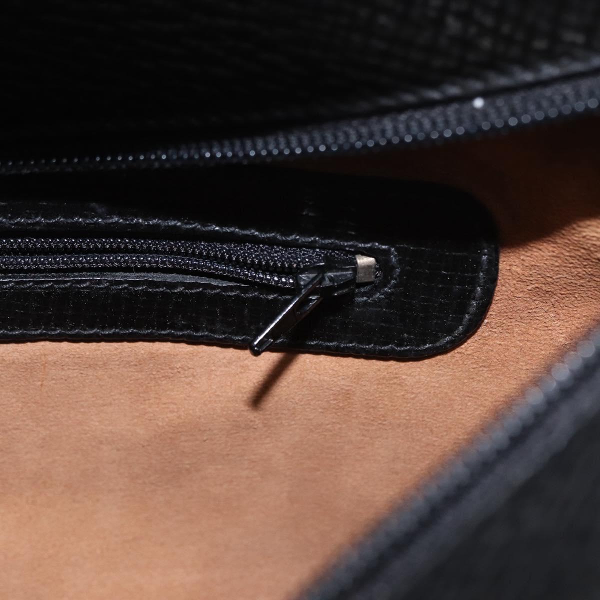 LOEWE Shoulder Bag Leather Black Auth 149483