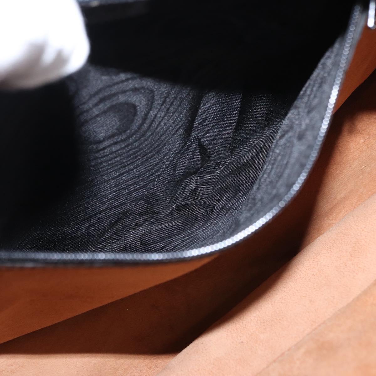 LOEWE Shoulder Bag Leather Black Auth 149483