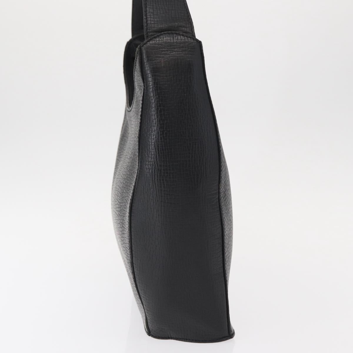 LOEWE Shoulder Bag Leather Black Auth 149483