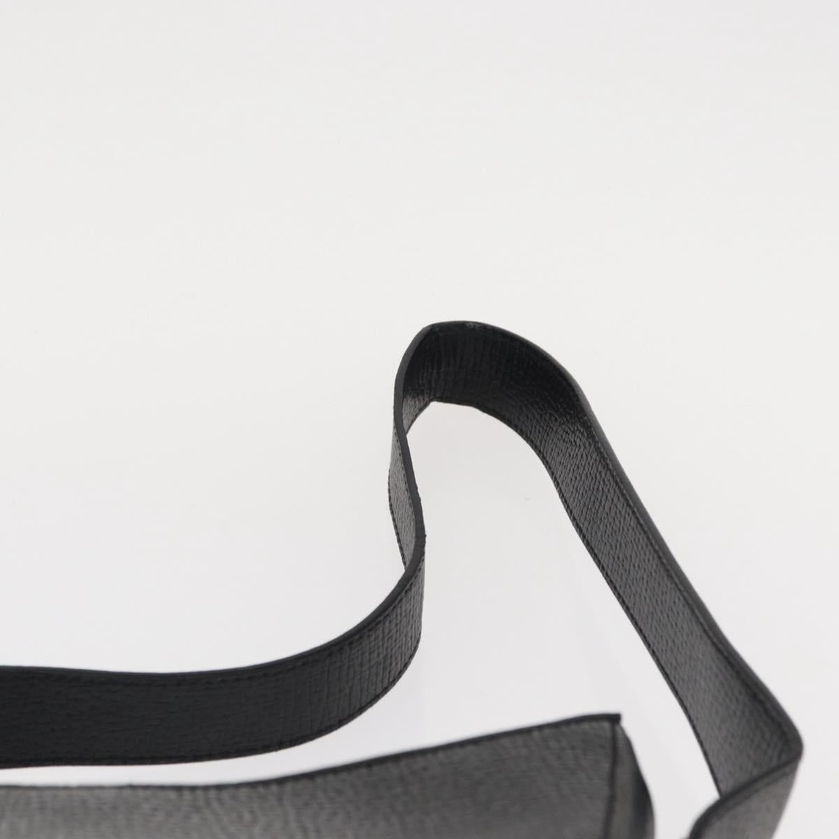 LOEWE Shoulder Bag Leather Black Auth 149483