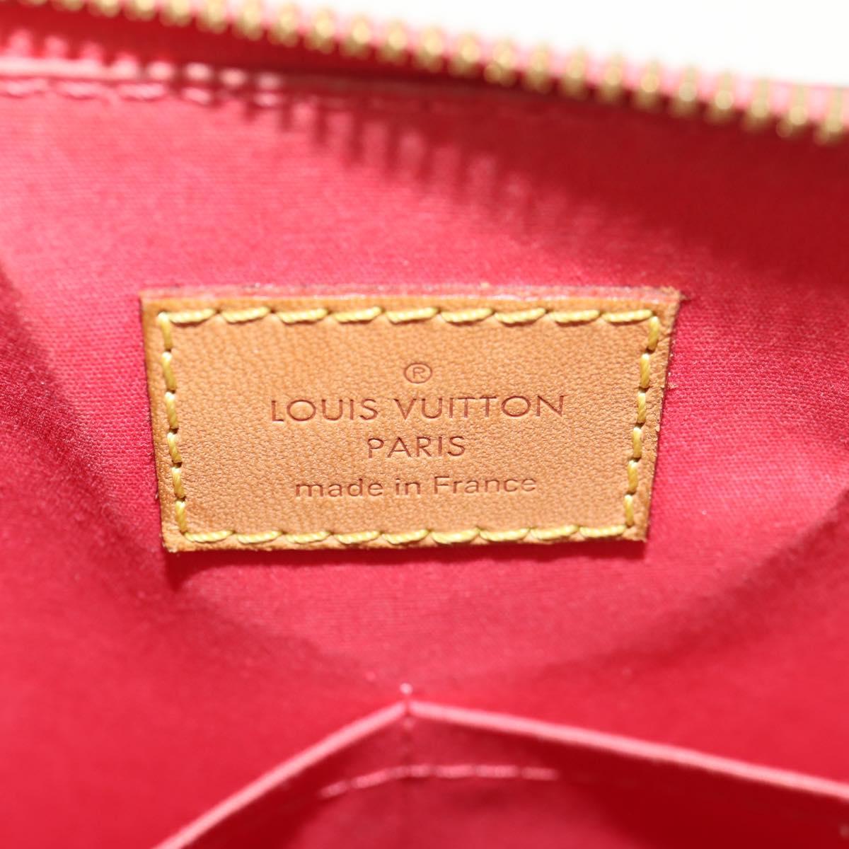 LOUIS VUITTON Monogram Vernis Alma PM Hand Bag Rose Rich M90256 LV Auth 149485V