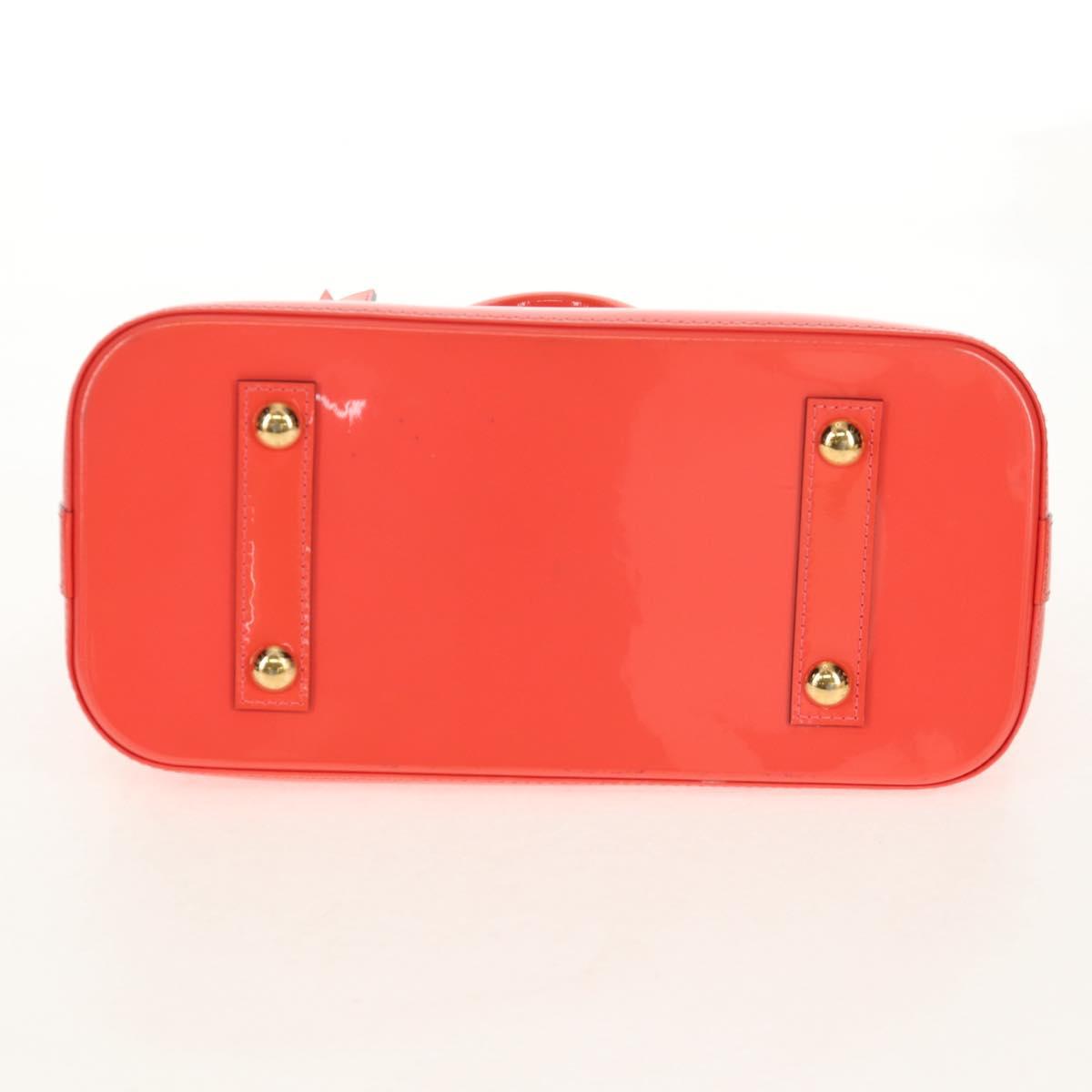 LOUIS VUITTON Monogram Vernis Alma PM Hand Bag Rose Rich M90256 LV Auth 149485V