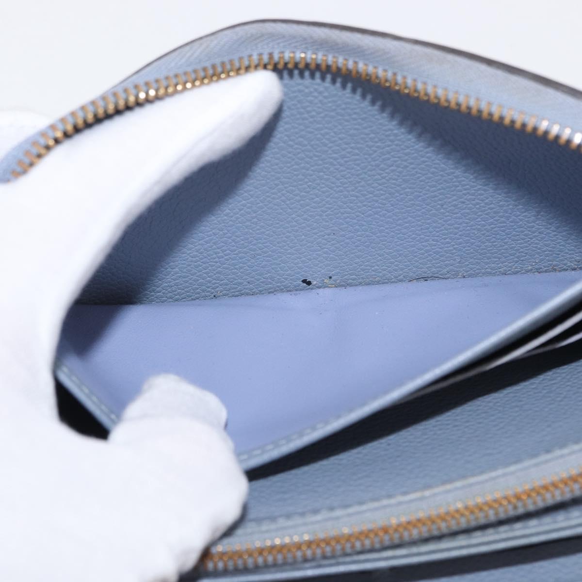 LOUIS VUITTON Empreinte Zippy Wallet Long Wallet Lila M60570 LV Auth 149488