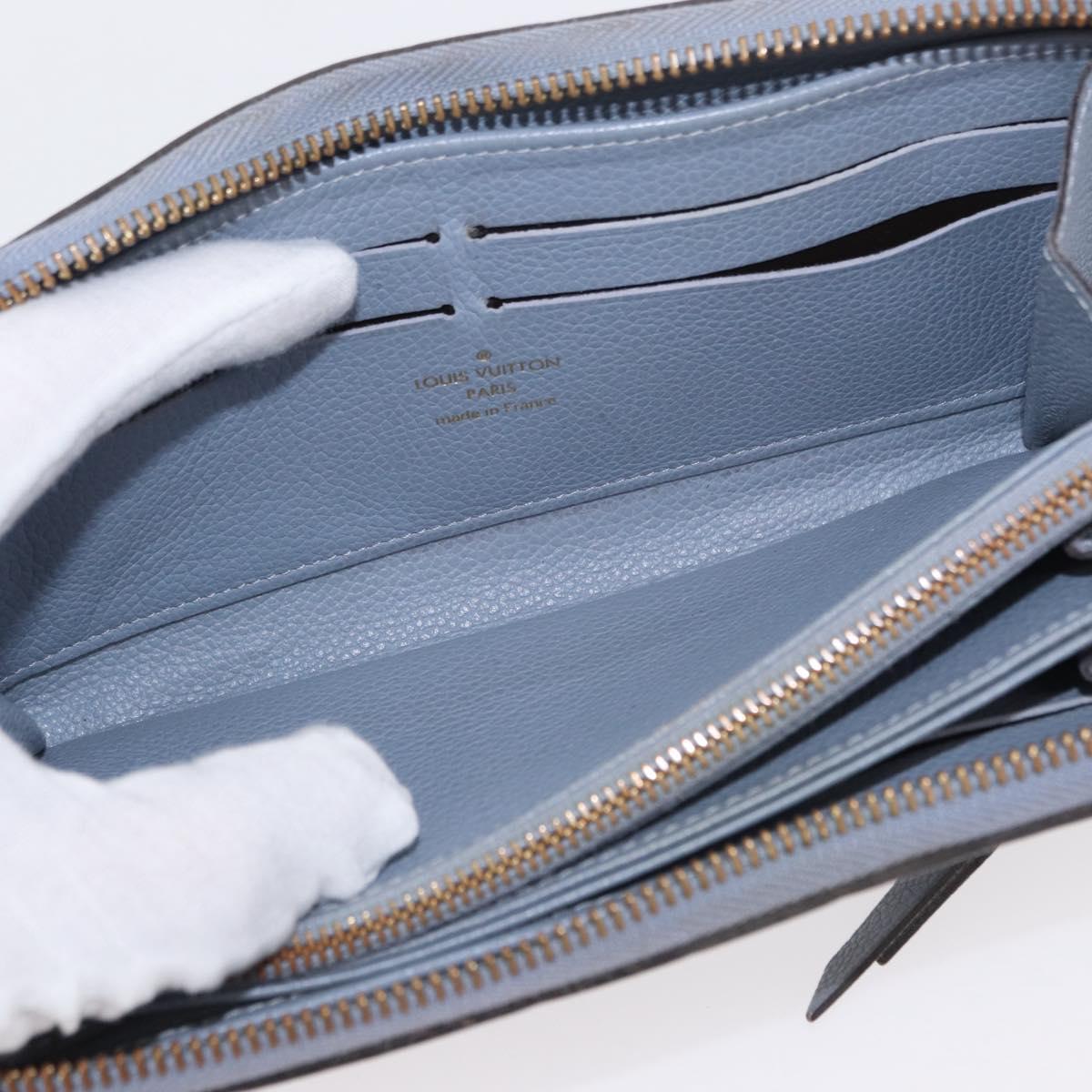 LOUIS VUITTON Empreinte Zippy Wallet Long Wallet Lila M60570 LV Auth 149488