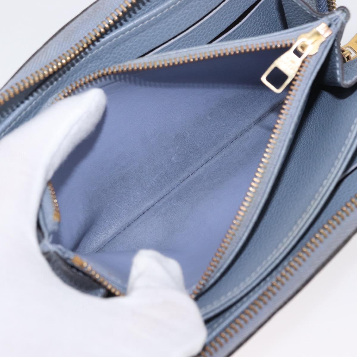 LOUIS VUITTON Empreinte Zippy Wallet Long Wallet Lila M60570 LV Auth 149488