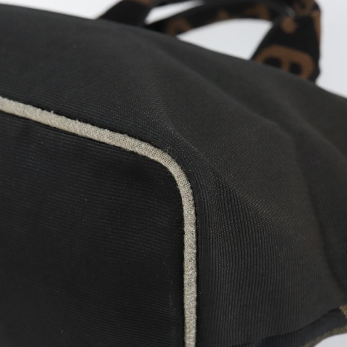 FENDI Hand Bag Nylon Black Auth 149492