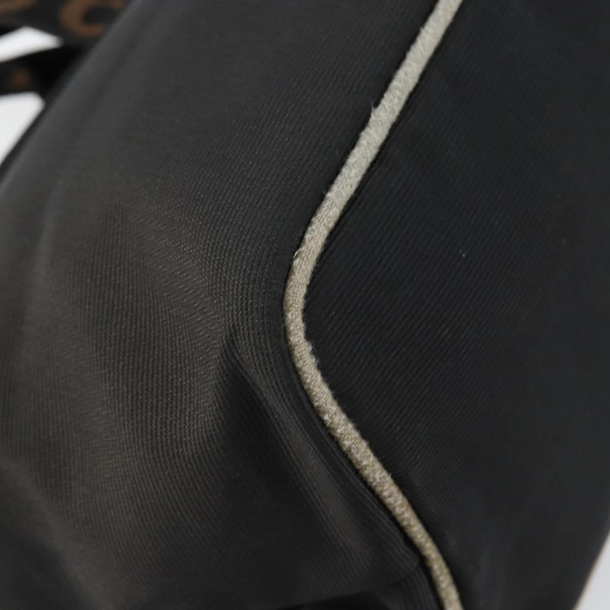 FENDI Hand Bag Nylon Black Auth 149492