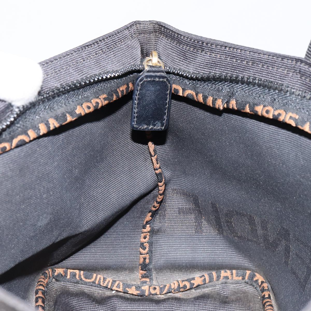 FENDI Hand Bag Nylon Black Auth 149492