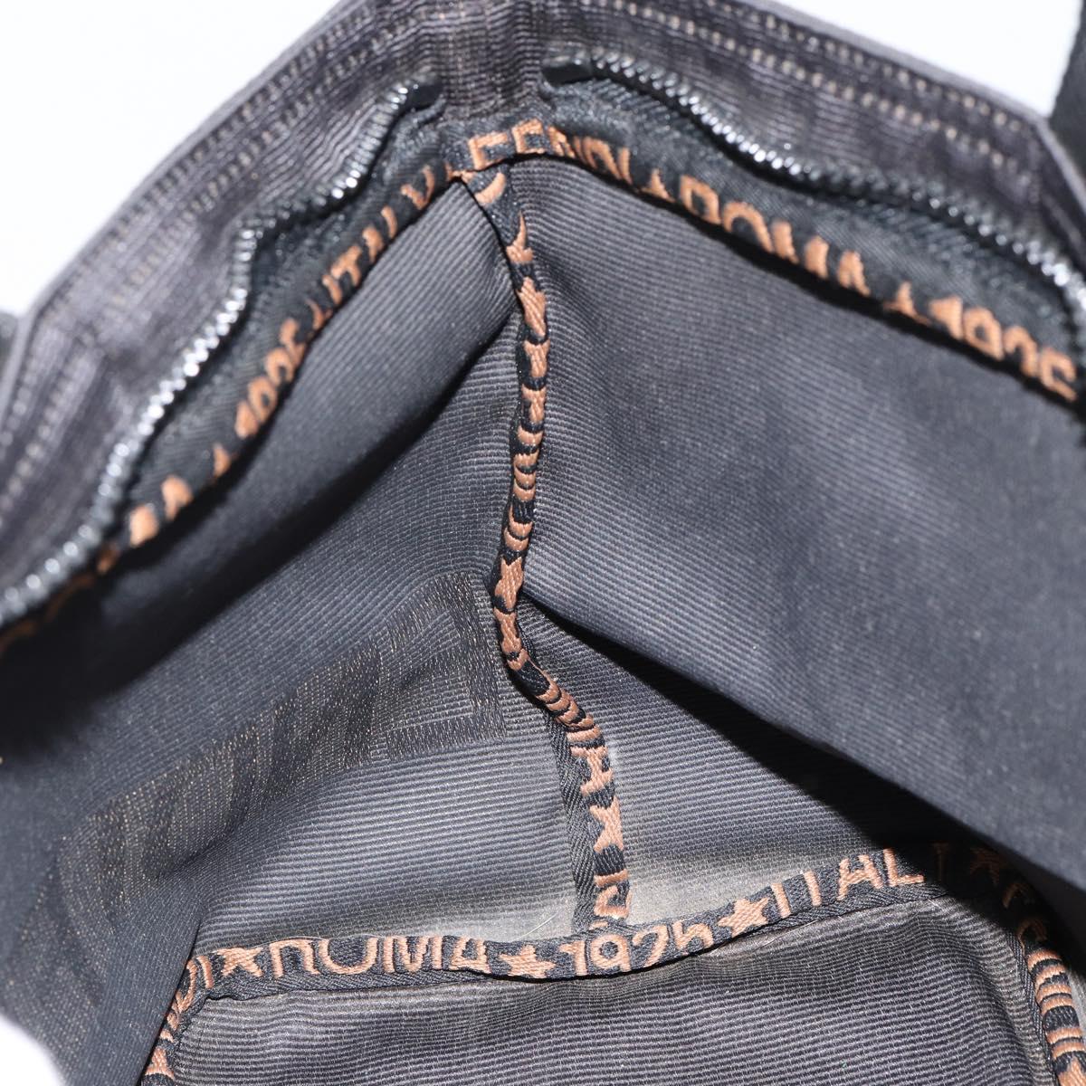 FENDI Hand Bag Nylon Black Auth 149492