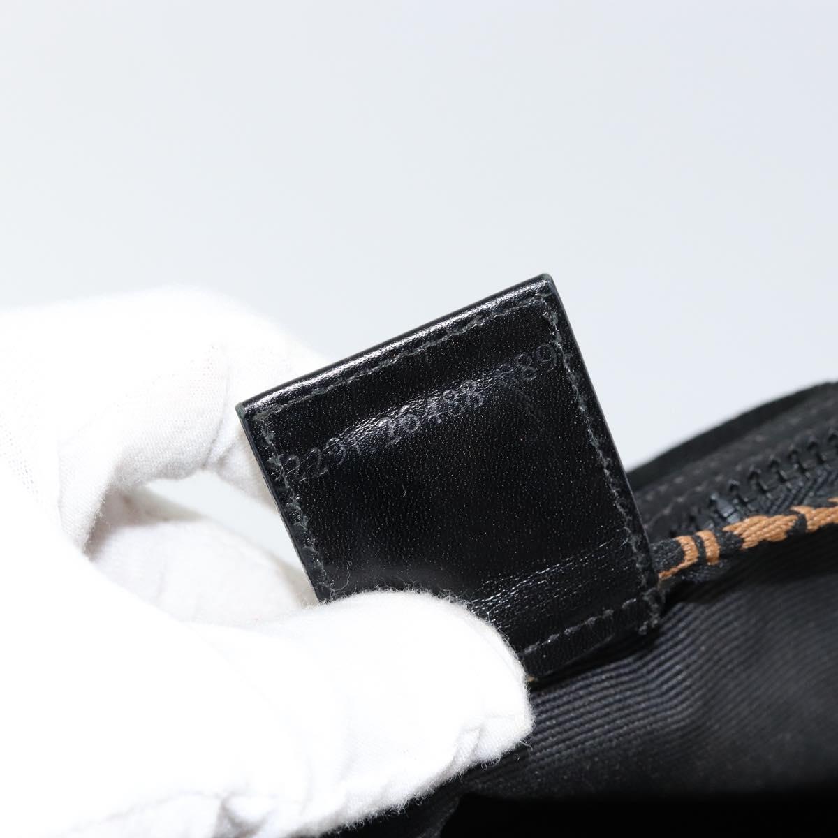 FENDI Hand Bag Nylon Black Auth 149492