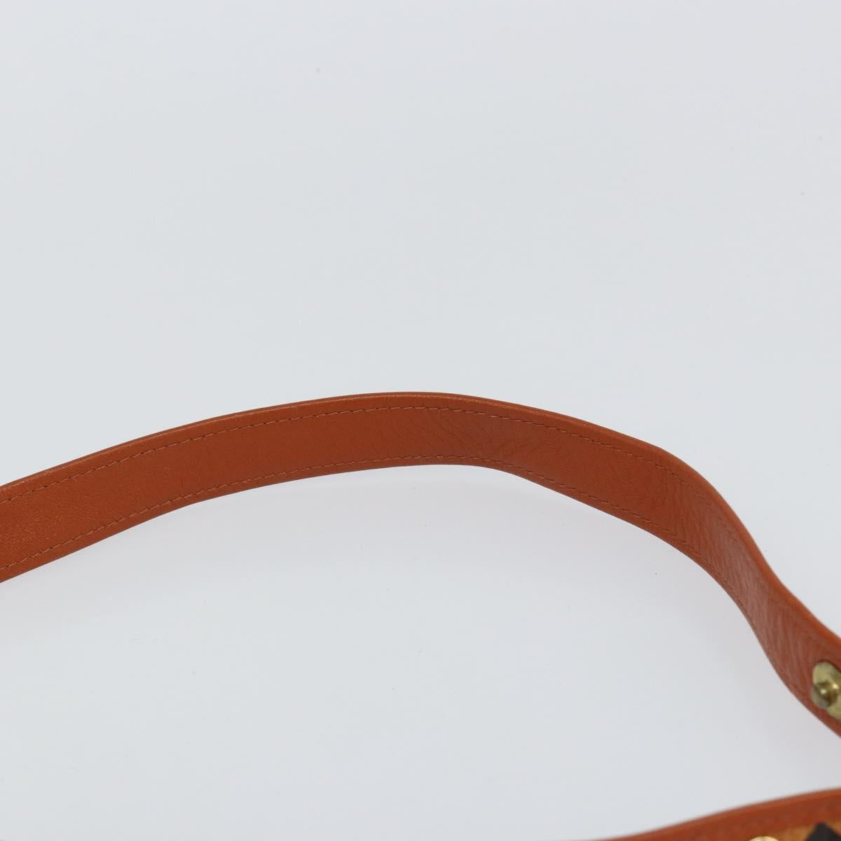 MCM Logogram Vicetos Shoulder Bag PVC Leather Brown Gold Auth 149501