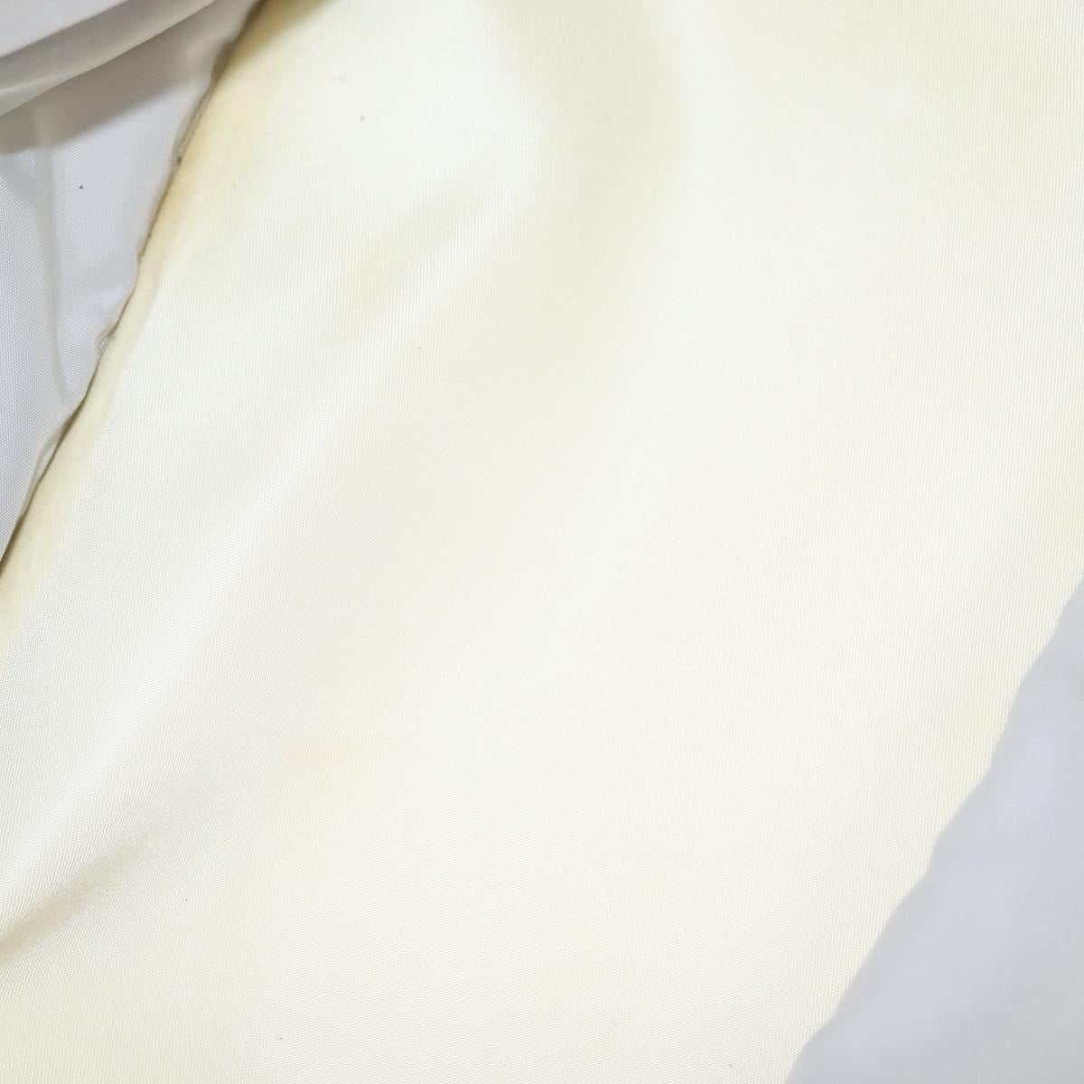 CHANEL Sports Line COCO Mark Backpack Nylon Leather White Silver CC Auth 149508