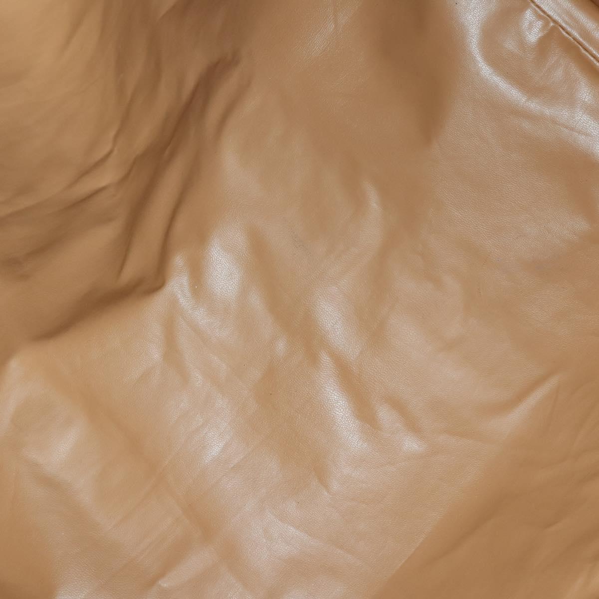 CELINE Macadam Canvas Boston Bag PVC Brown Gold Auth 149509