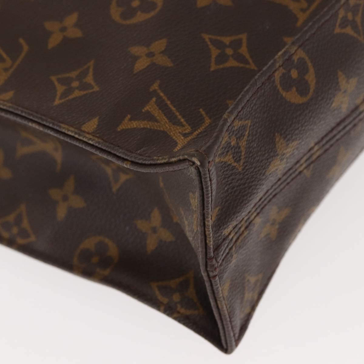 LOUIS VUITTON Monogram Sac Plat Hand Bag M51140 LV Auth 149524
