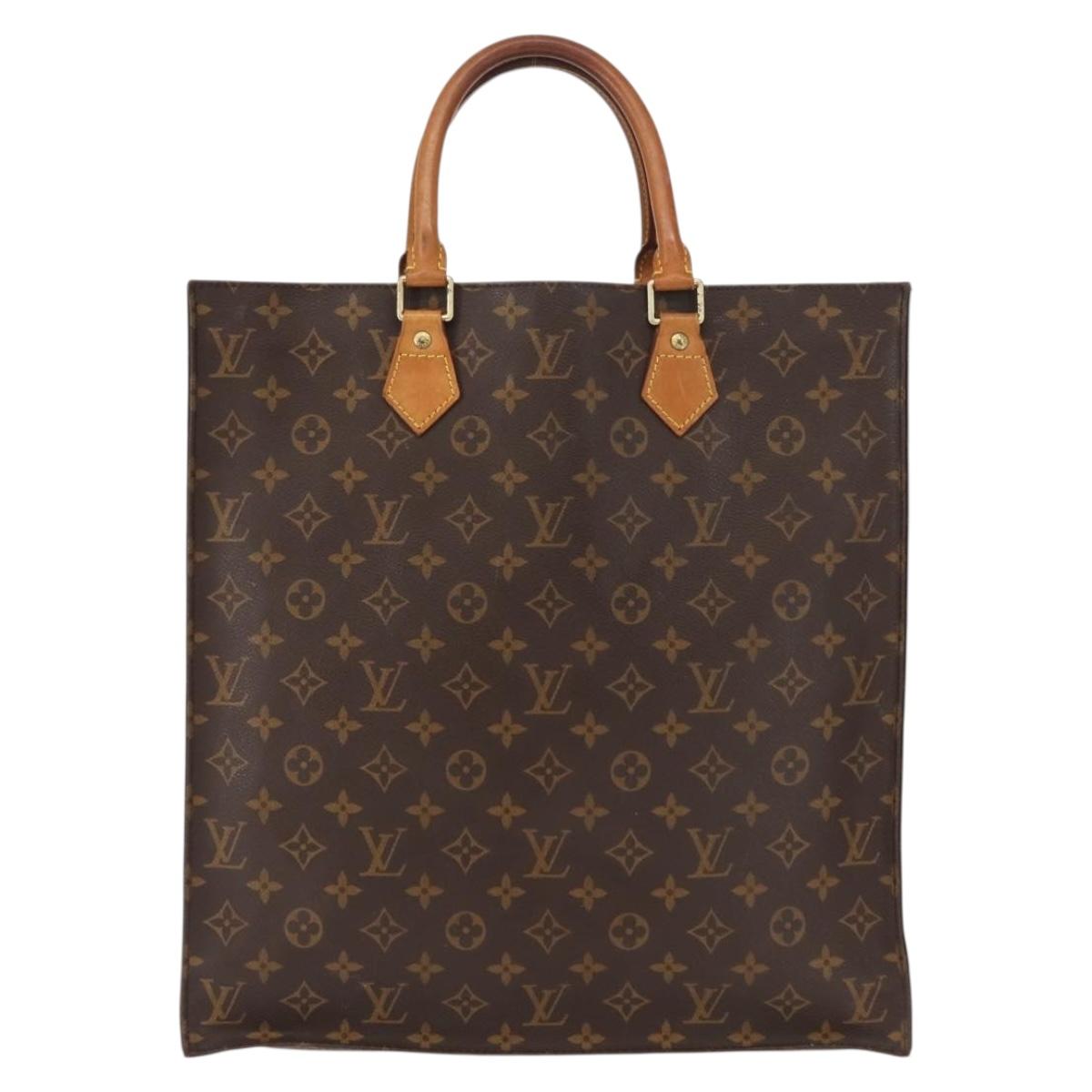 LOUIS VUITTON Monogram Sac Plat Hand Bag M51140 LV Auth 149524