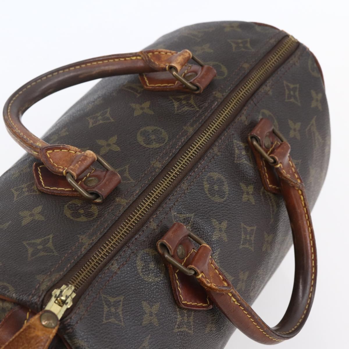 LOUIS VUITTON Monogram Speedy 30 Hand Bag M41526 LV Auth 149528