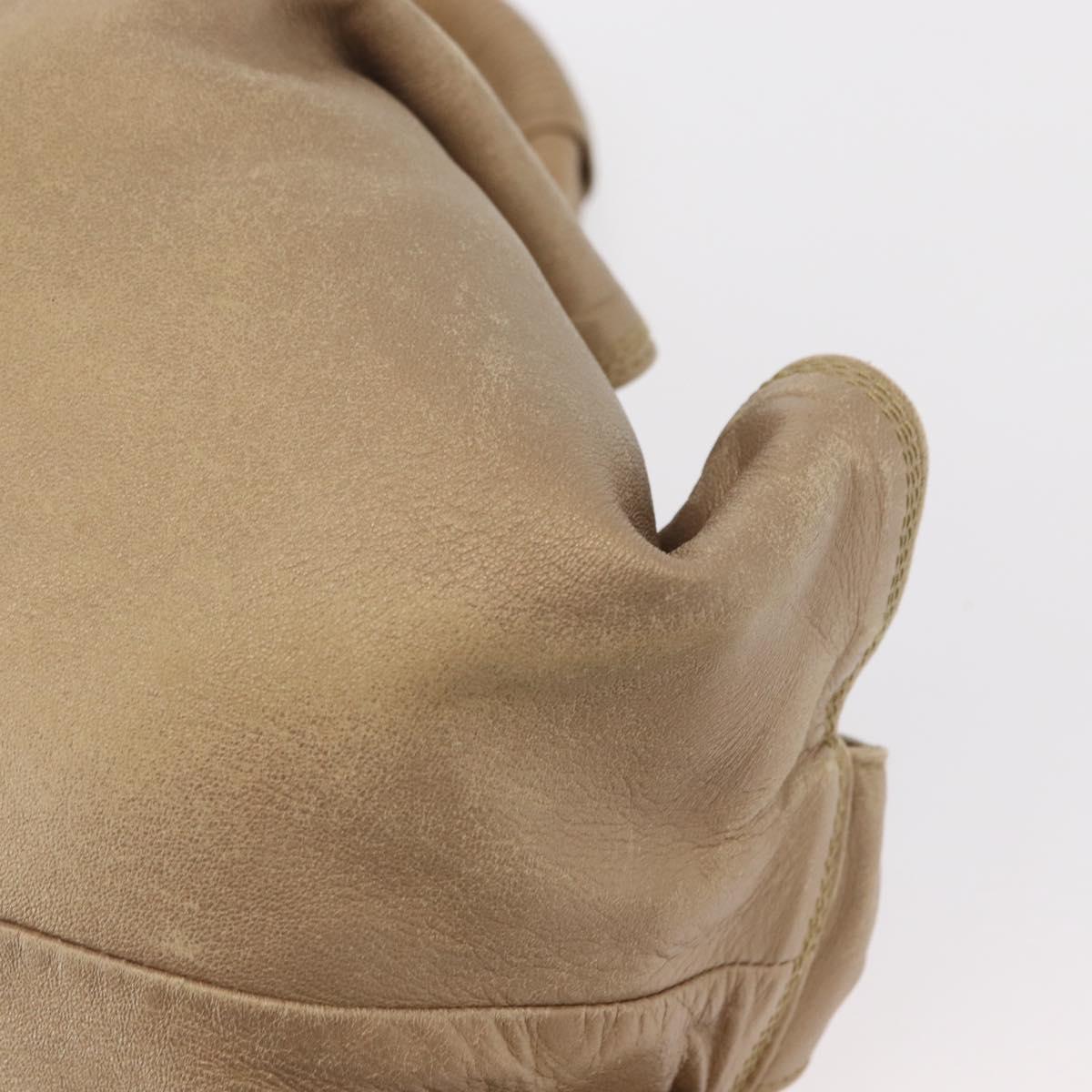 LOEWE Nappa Aire Anagram Hand Bag Leather Beige Auth 149530