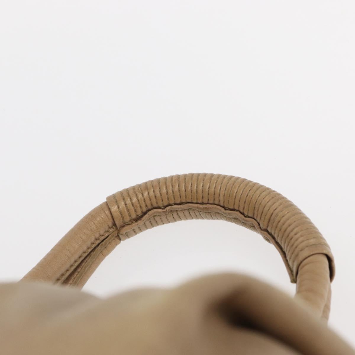 LOEWE Nappa Aire Anagram Hand Bag Leather Beige Auth 149530