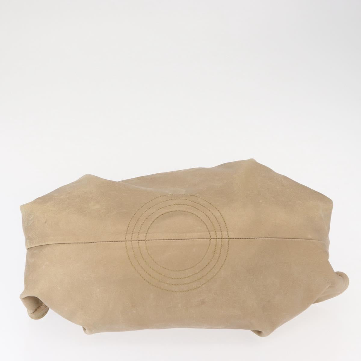 LOEWE Nappa Aire Anagram Hand Bag Leather Beige Auth 149530