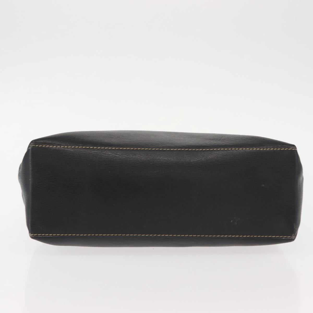 LOEWE Velazquez Hand Bag Leather Suede Brown Black gold Auth 149533