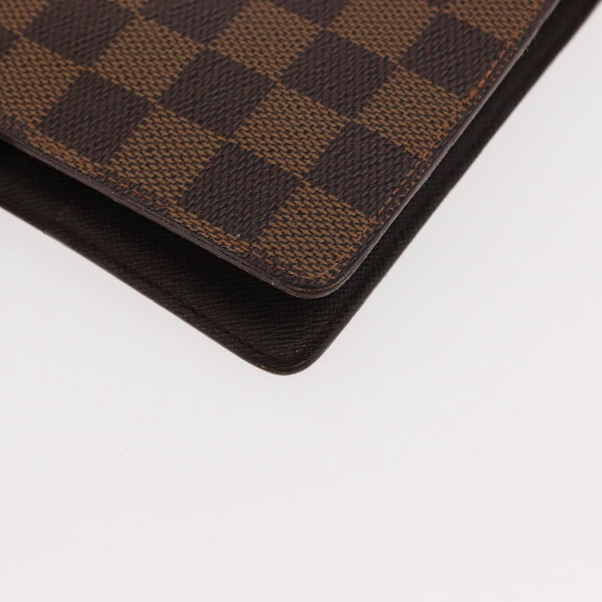 LOUIS VUITTON Damier Ebene Agenda MM Day Planner Cover R20240 LV Auth 149539