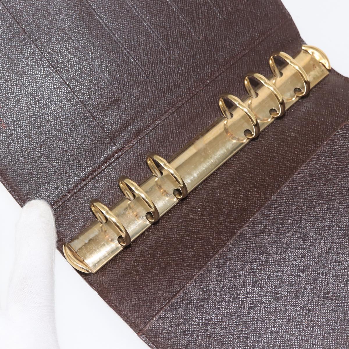 LOUIS VUITTON Damier Ebene Agenda MM Day Planner Cover R20240 LV Auth 149539