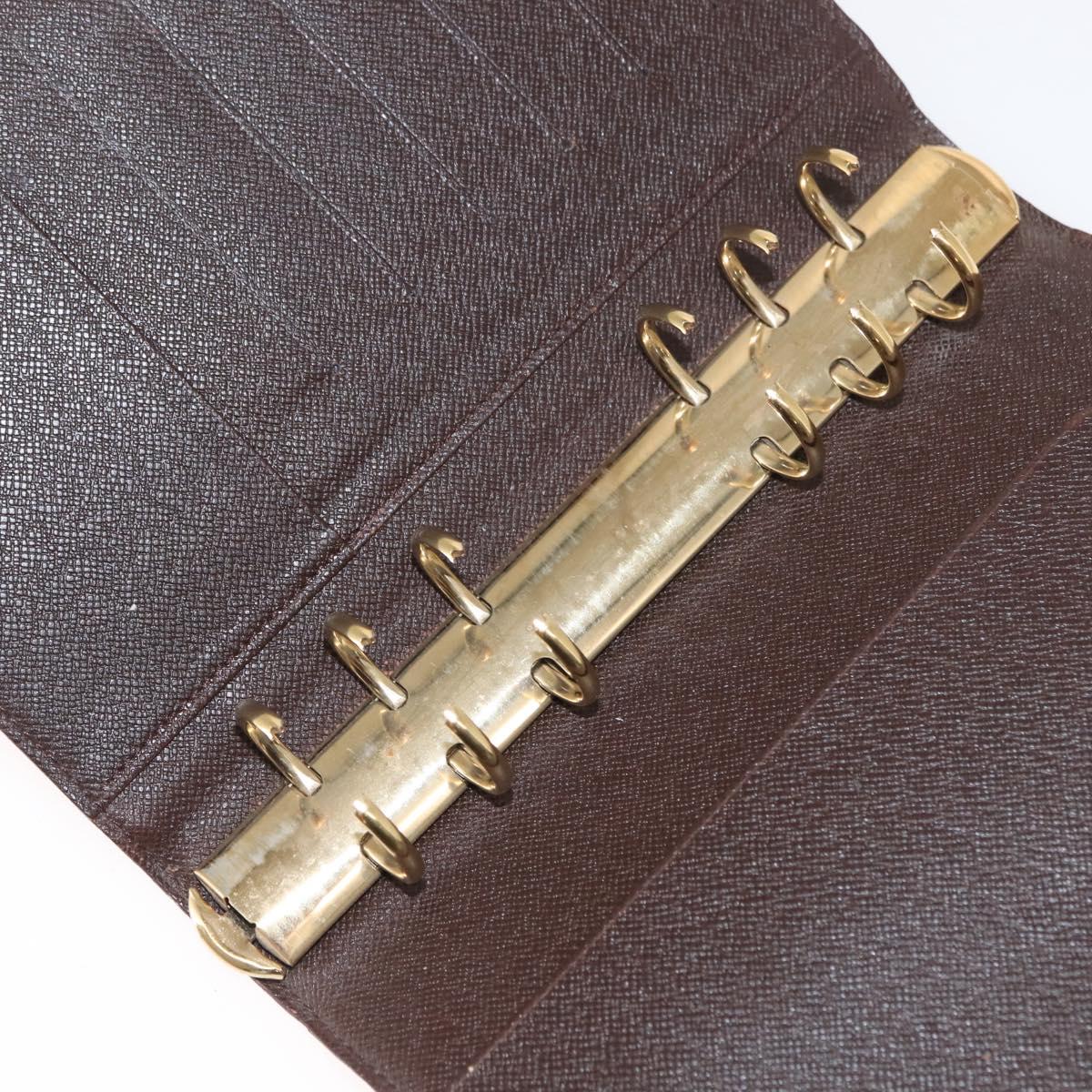 LOUIS VUITTON Damier Ebene Agenda MM Day Planner Cover R20240 LV Auth 149539