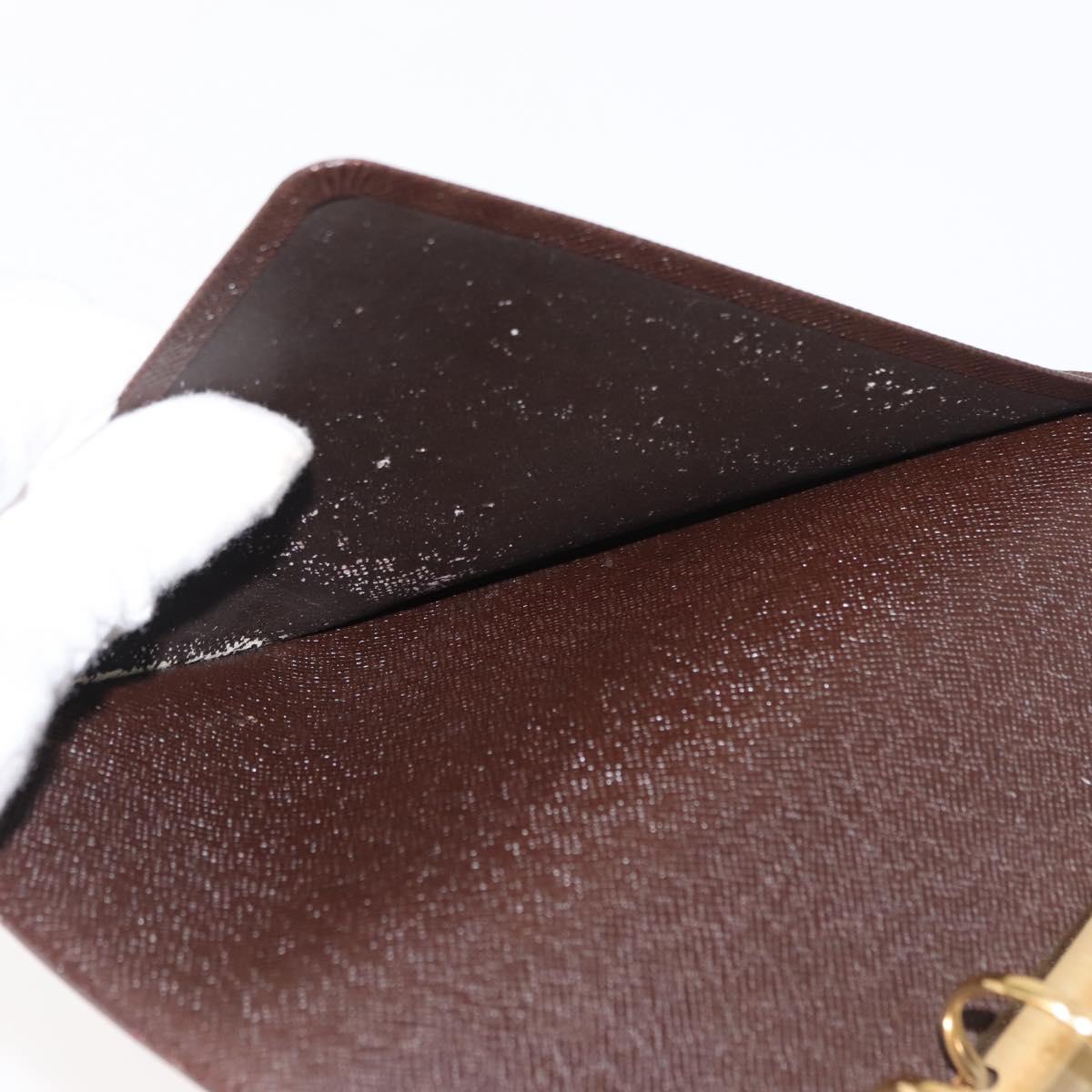 LOUIS VUITTON Damier Ebene Agenda MM Day Planner Cover R20240 LV Auth 149539