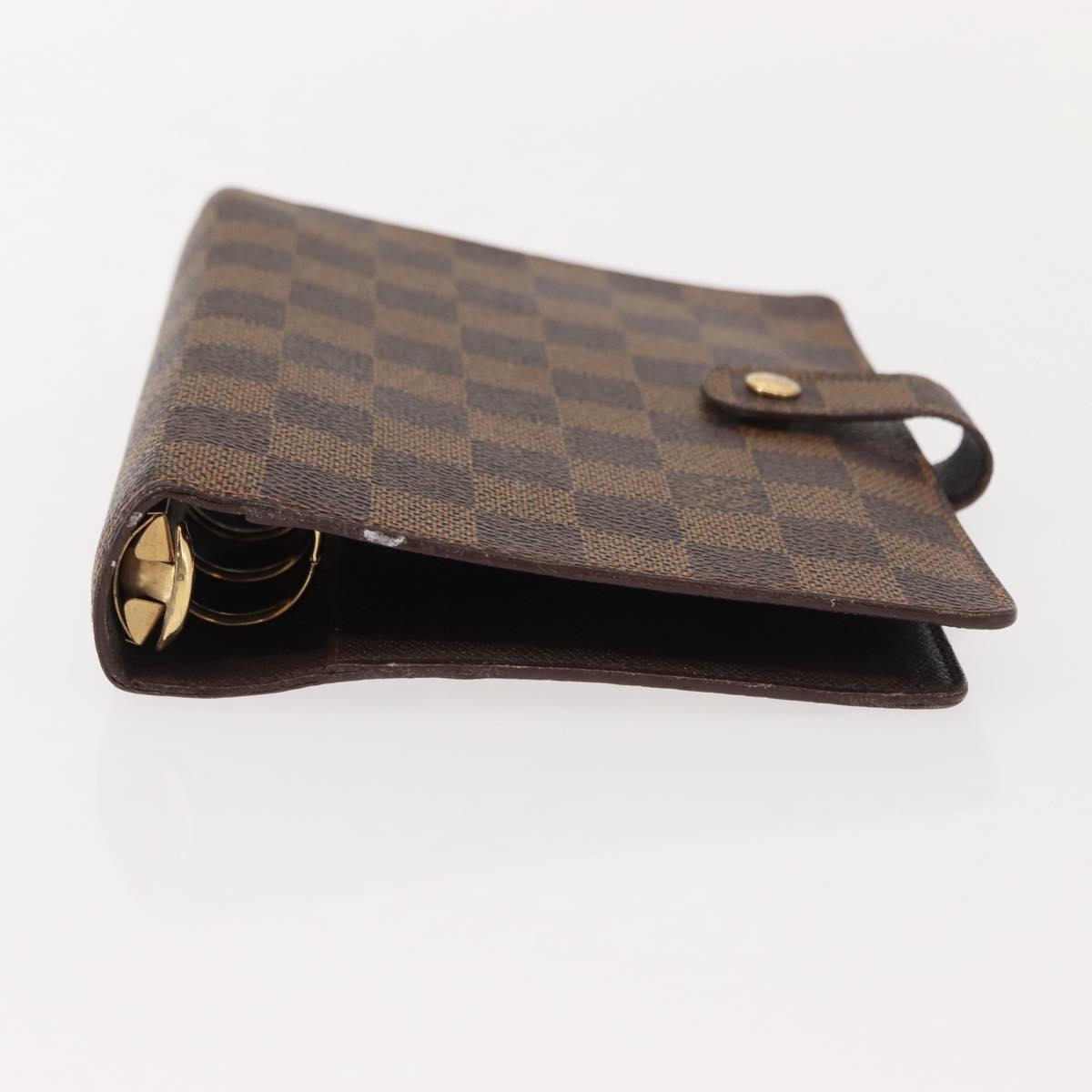 LOUIS VUITTON Damier Ebene Agenda MM Day Planner Cover R20240 LV Auth 149539