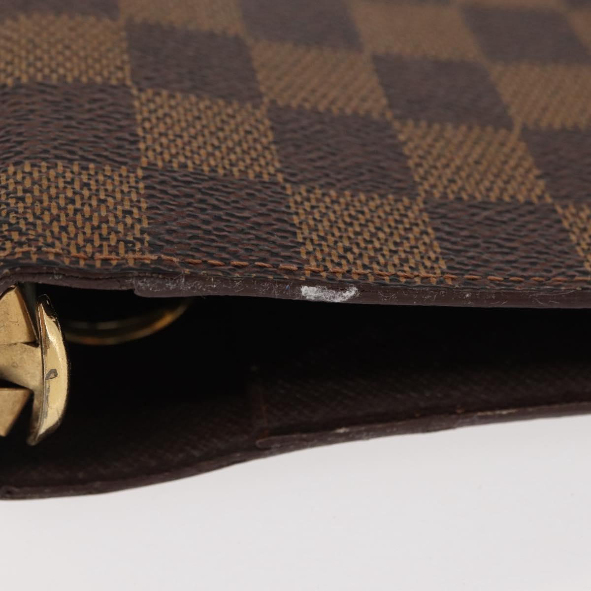 LOUIS VUITTON Damier Ebene Agenda MM Day Planner Cover R20240 LV Auth 149539