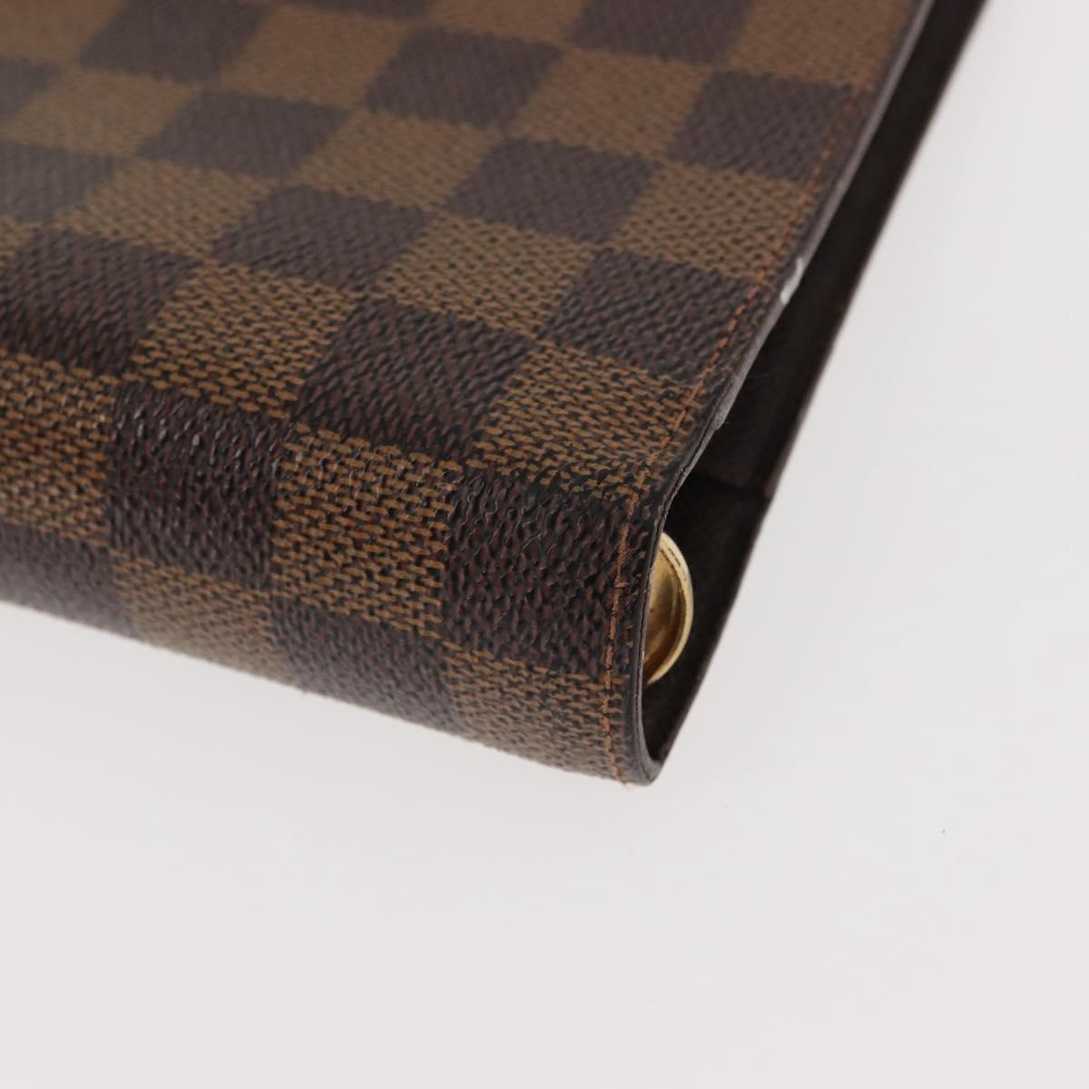 LOUIS VUITTON Damier Ebene Agenda MM Day Planner Cover R20240 LV Auth 149539