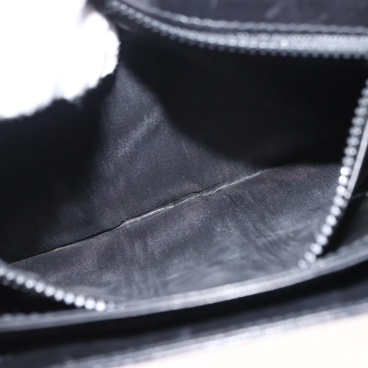 CELINE Shoulder Bag Leather Black Gold Auth 149543