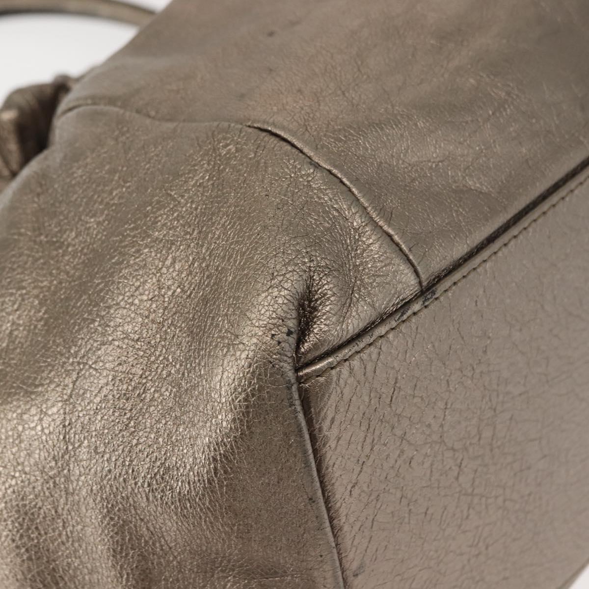 Salvatore Ferragamo Vala Shoulder Bag Leather Gold tone Auth 149548