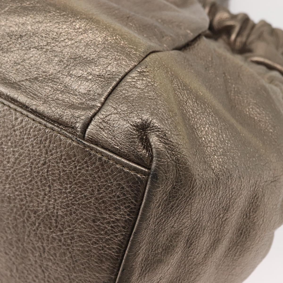 Salvatore Ferragamo Vala Shoulder Bag Leather Gold tone Auth 149548