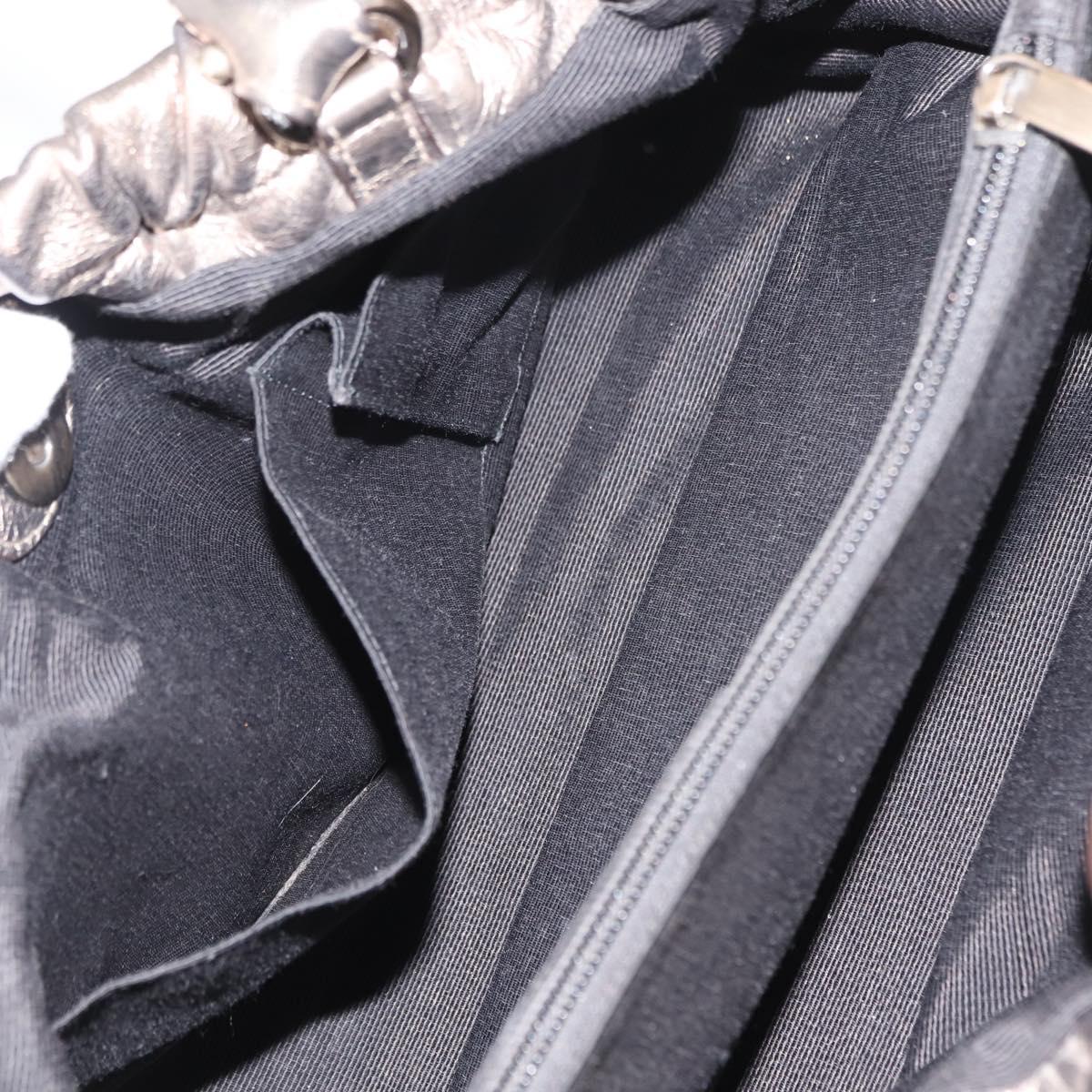 Salvatore Ferragamo Vala Shoulder Bag Leather Gold tone Auth 149548