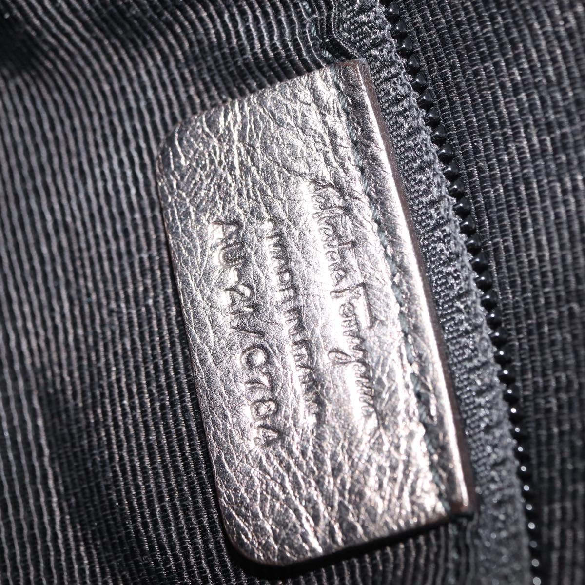 Salvatore Ferragamo Vala Shoulder Bag Leather Gold tone Auth 149548