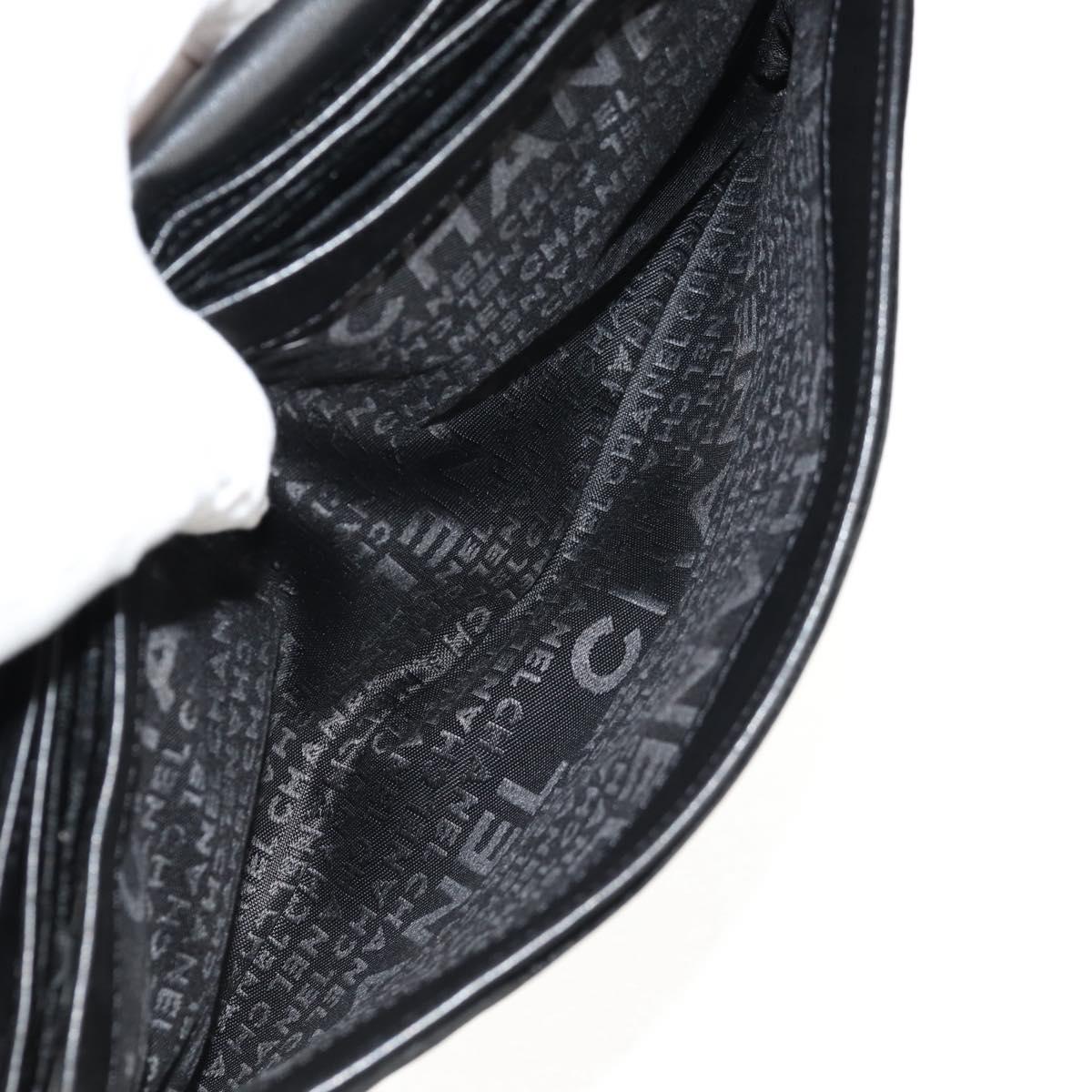 CHANEL Chain COCO Mark Camelia Shoulder Bag Velor Black Silver CC Auth 149585V