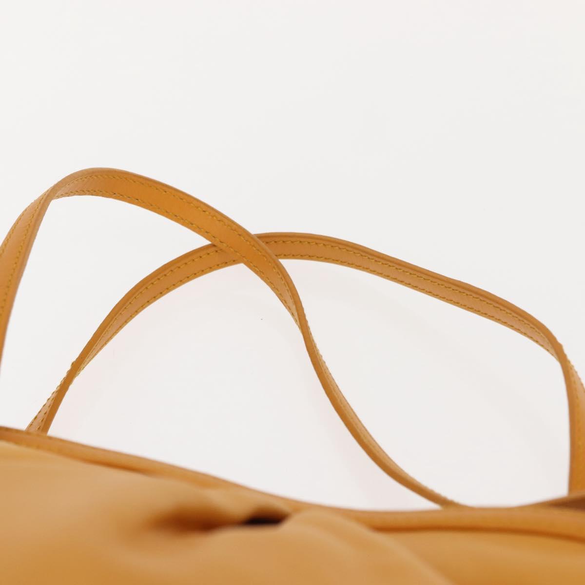 LOEWE Anagram Hand Bag Leather Yellow Auth 149588