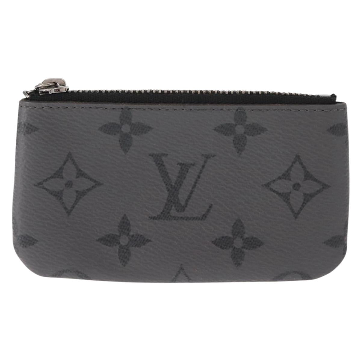 LOUIS VUITTON Monogram Eclipse Reverse Pochette Cles Purse M80905 LV Auth 149596