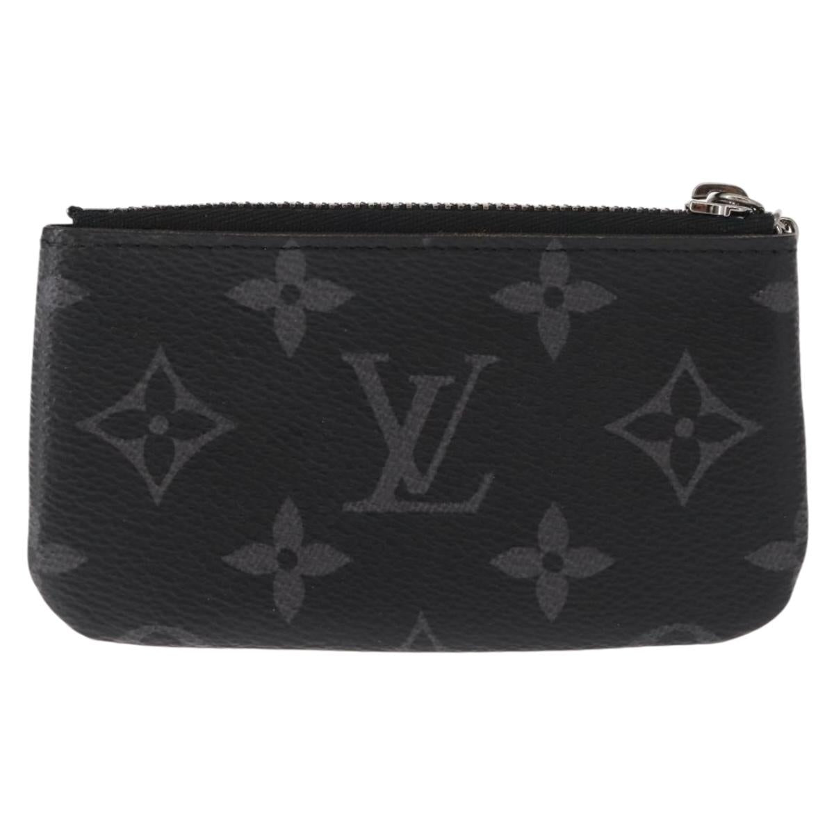 LOUIS VUITTON Monogram Eclipse Reverse Pochette Cles Purse M80905 LV Auth 149596