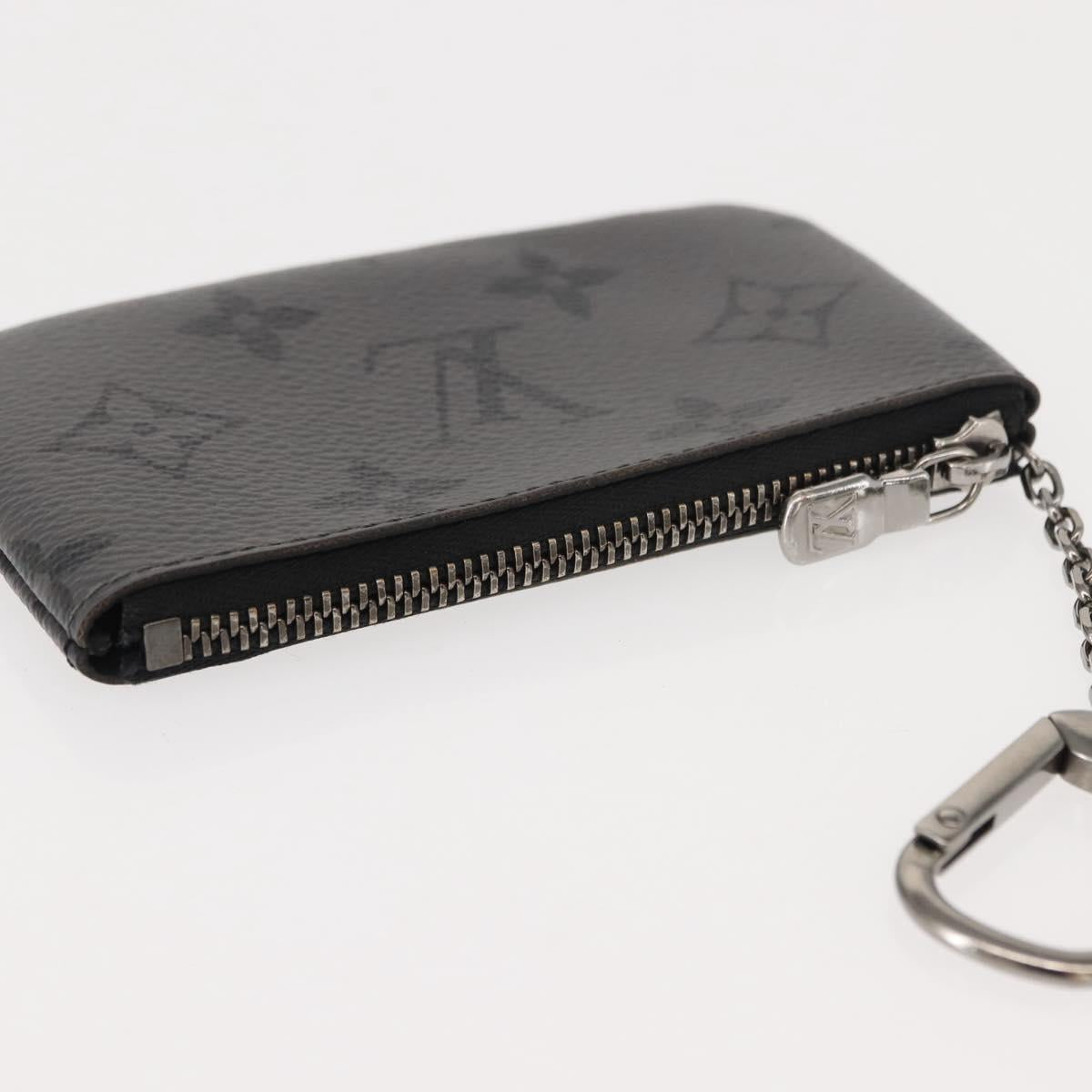 LOUIS VUITTON Monogram Eclipse Reverse Pochette Cles Purse M80905 LV Auth 149596