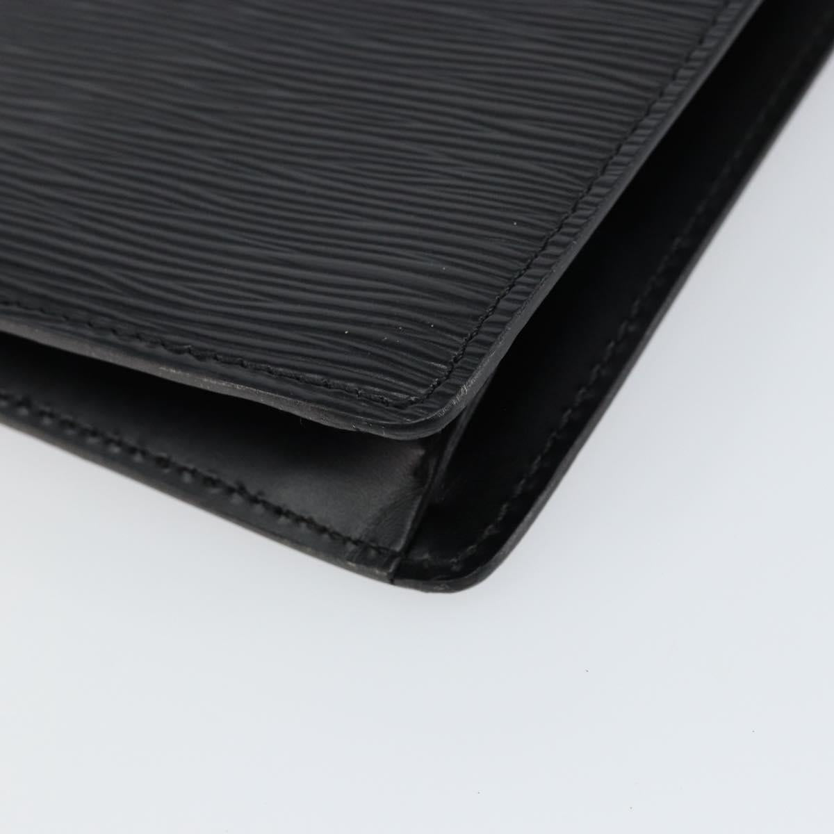 LOUIS VUITTON Epi Serie Dragonne Clutch Bag Black Noir M52612 LV Auth 149598