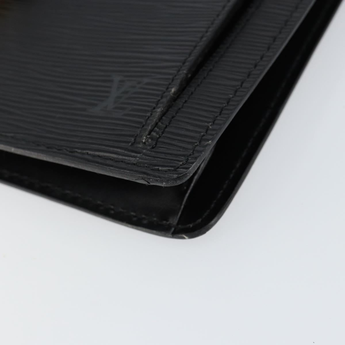 LOUIS VUITTON Epi Serie Dragonne Clutch Bag Black Noir M52612 LV Auth 149598