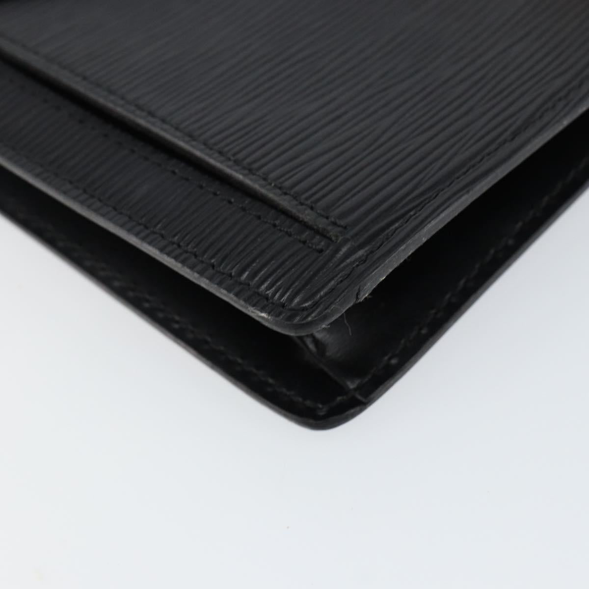 LOUIS VUITTON Epi Serie Dragonne Clutch Bag Black Noir M52612 LV Auth 149598