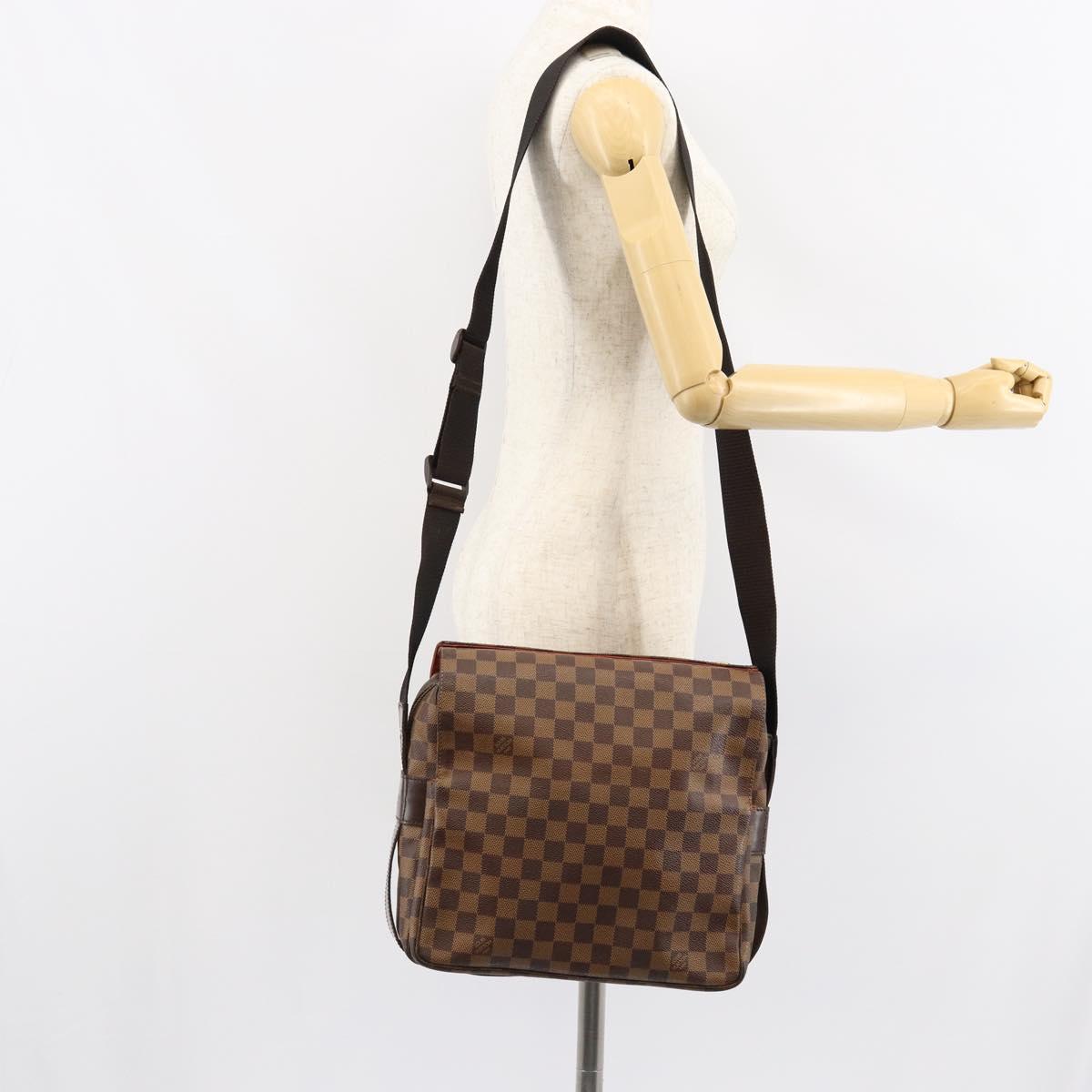 LOUIS VUITTON Damier Ebene Naviglio Shoulder Bag N45255 LV Auth 149600