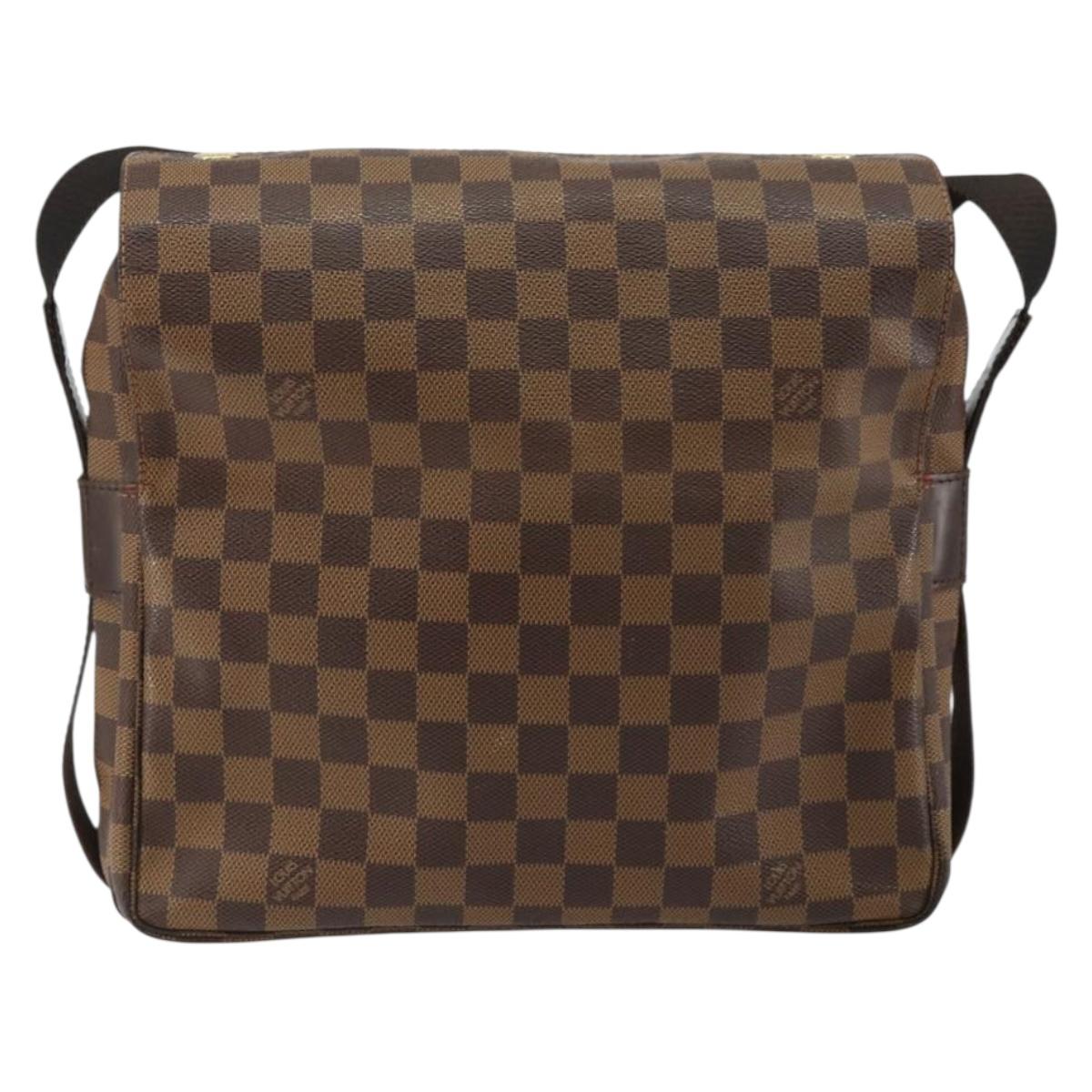 LOUIS VUITTON Damier Ebene Naviglio Shoulder Bag N45255 LV Auth 149600