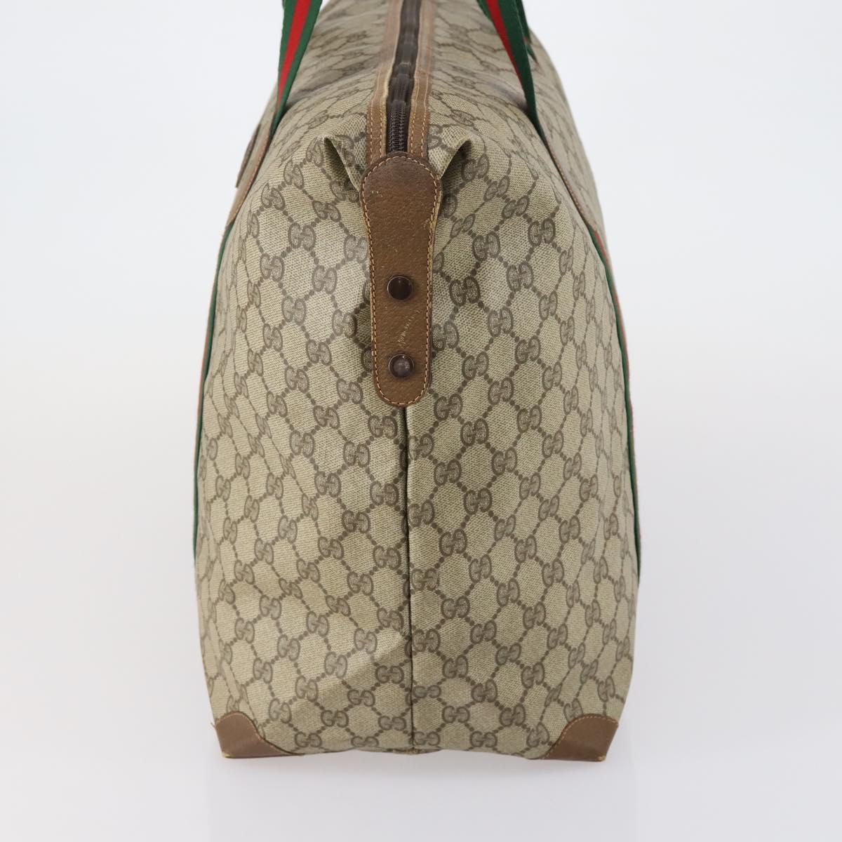 GUCCI GG Supreme Web Sherry Line Bag PVC Beige Red Green 89 19 012 Auth 149602
