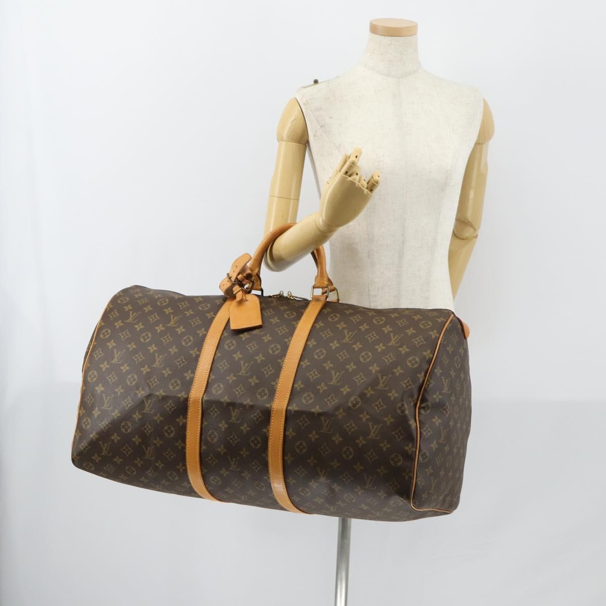 LOUIS VUITTON Monogram Keepall 60 Boston Bag M41422 LV Auth 149605V