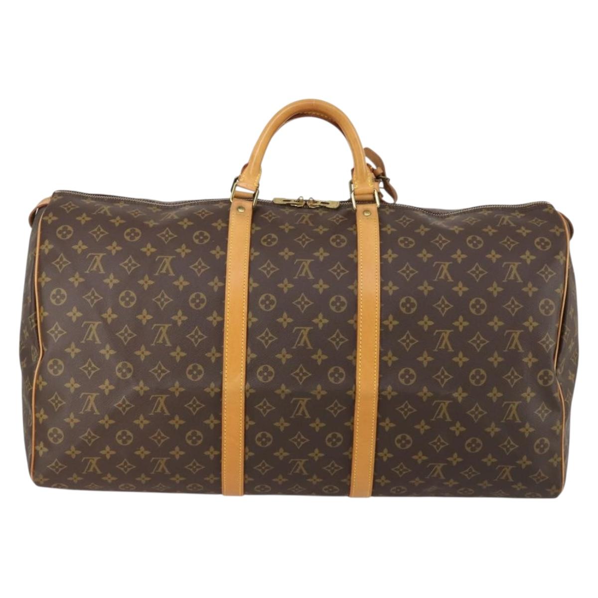 LOUIS VUITTON Monogram Keepall 60 Boston Bag M41422 LV Auth 149605V