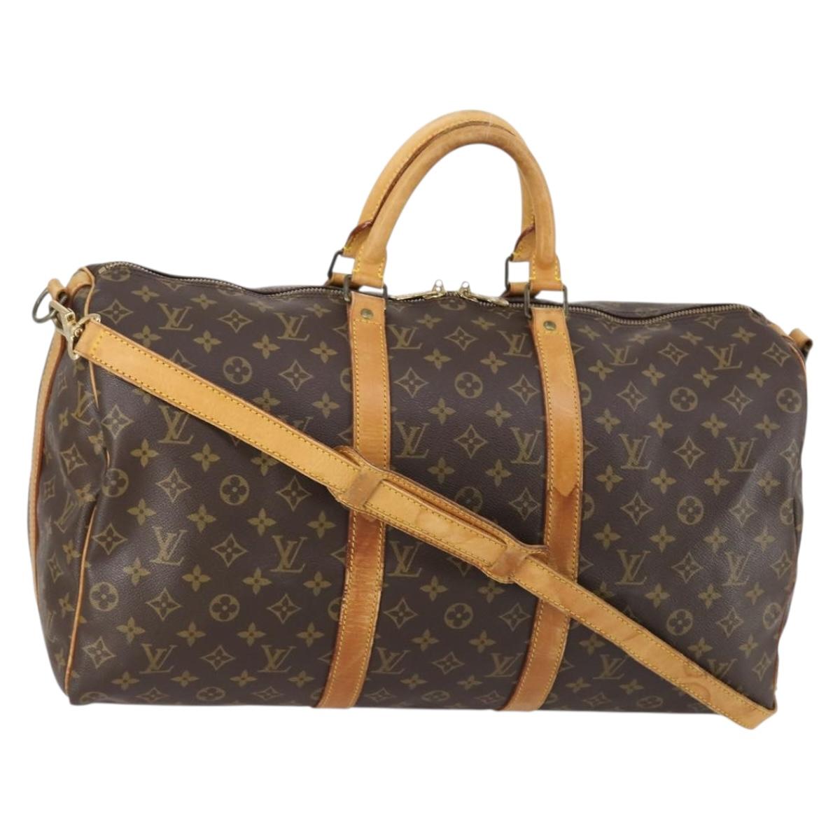LOUIS VUITTON Monogram Keepall Bandouliere 50 Boston Bag M41416 LV Auth 149606